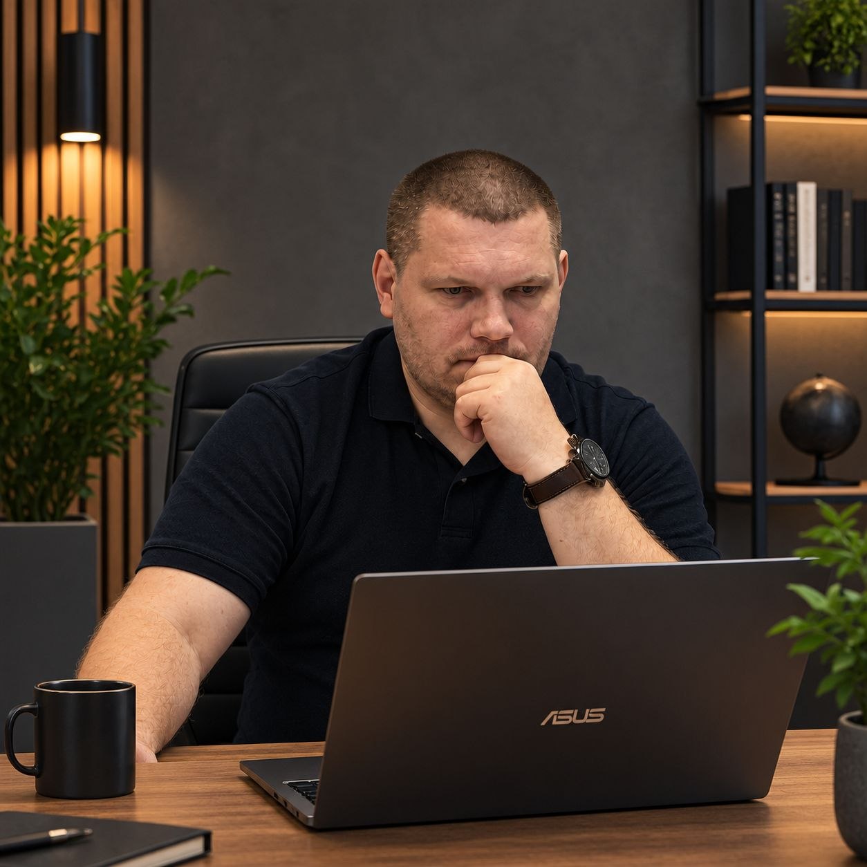 Николай Мельниченко за работой